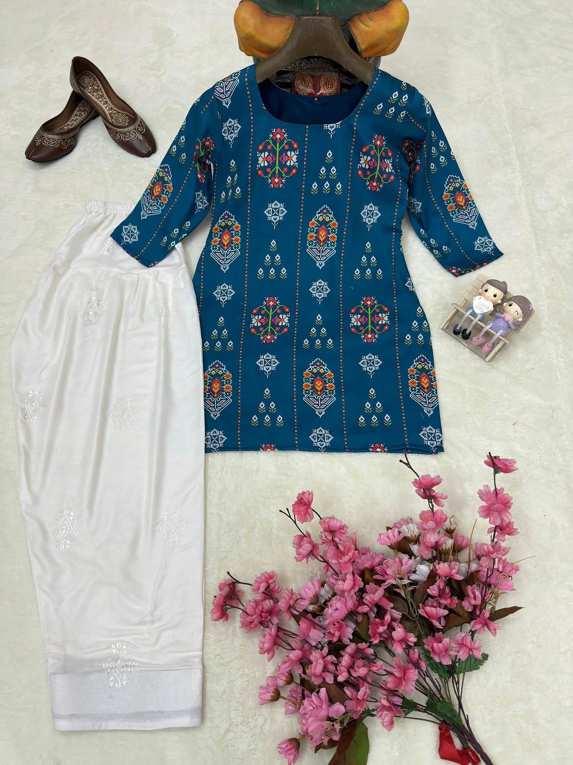 Anarkali 2pc Printed Dress(farshi Shalwar)