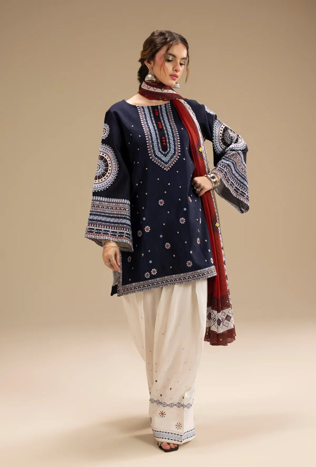 Arzu Full Embroidered 3pcs(Stitched)