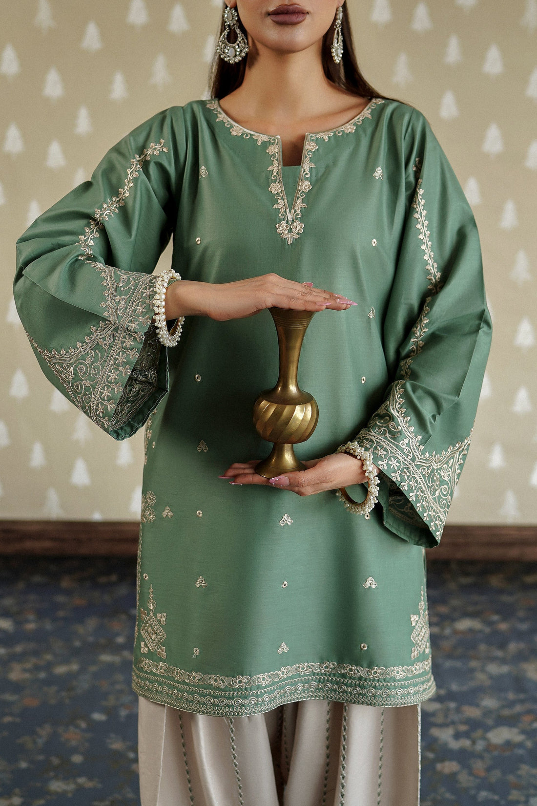 Adda 2pc Embroidered Dress(Farshi Shalwar)