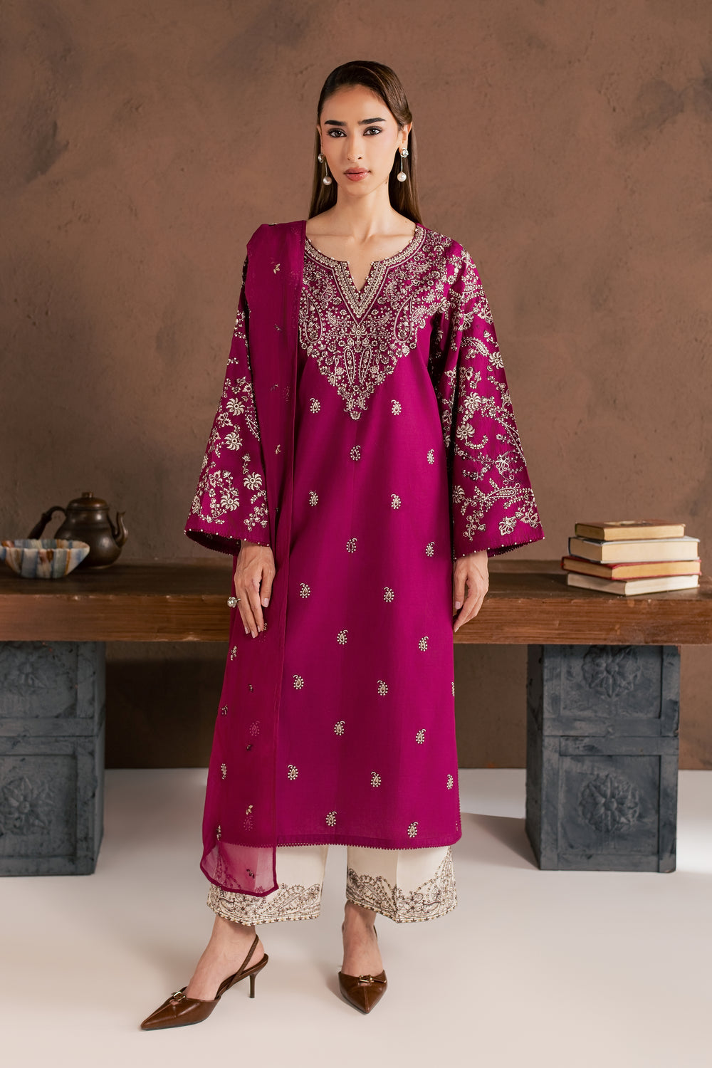 Rangoon 3pc Embroidered Dress