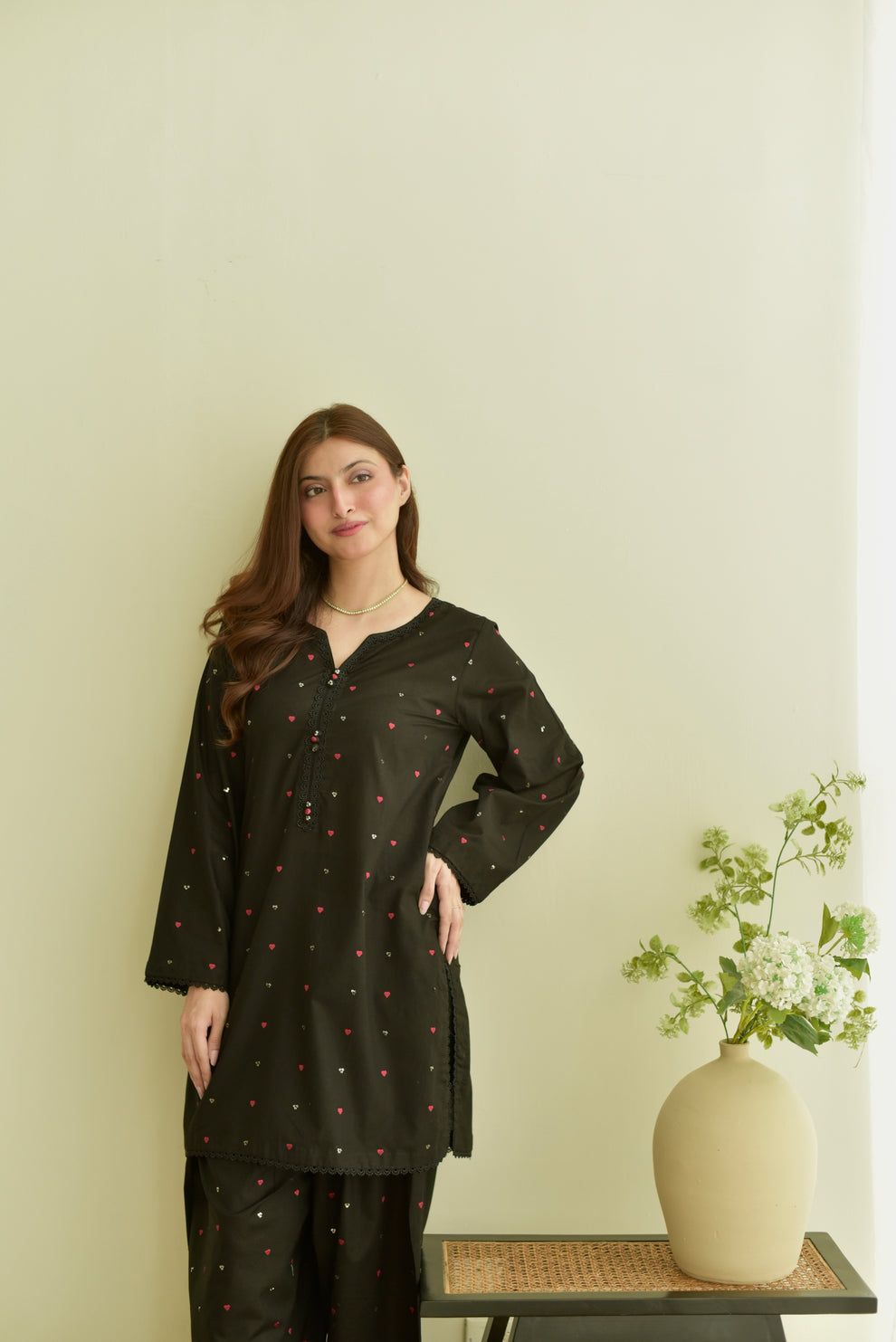 Heer 3pc Embroidered Dress(Farshi Shalwar)