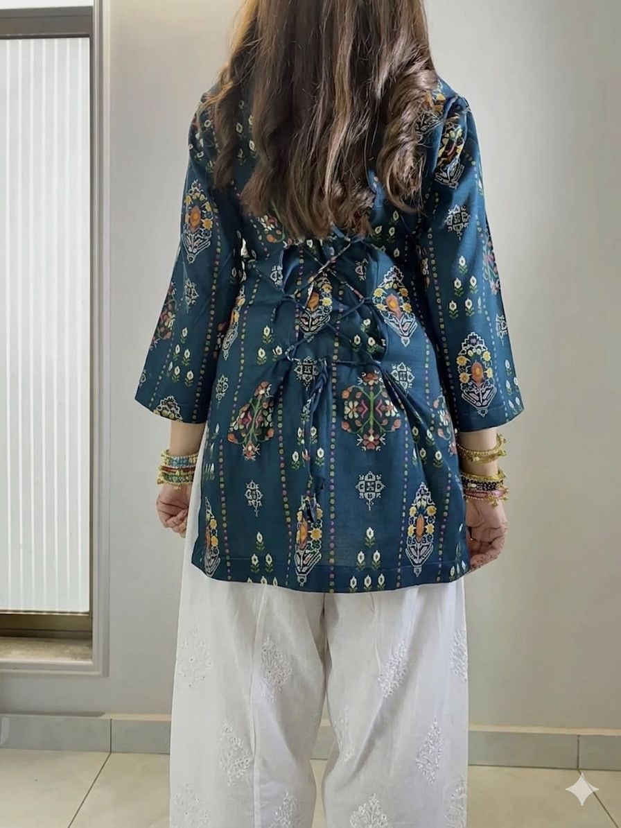 Anarkali 2pc Printed Dress(farshi Shalwar)
